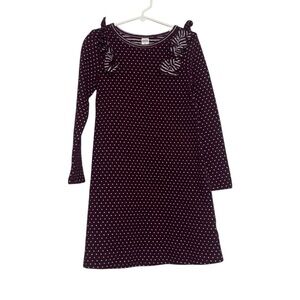 Kid's Harper Canyon Maroon Polka Dot Sweater Dress